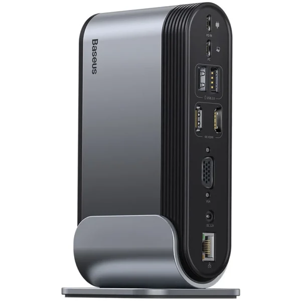 Baseus UnionJoy 14-Port Three-Screen Multifunctional Type-C HUB Adapter(CN+EU+UK)Space grey B00532303812-00