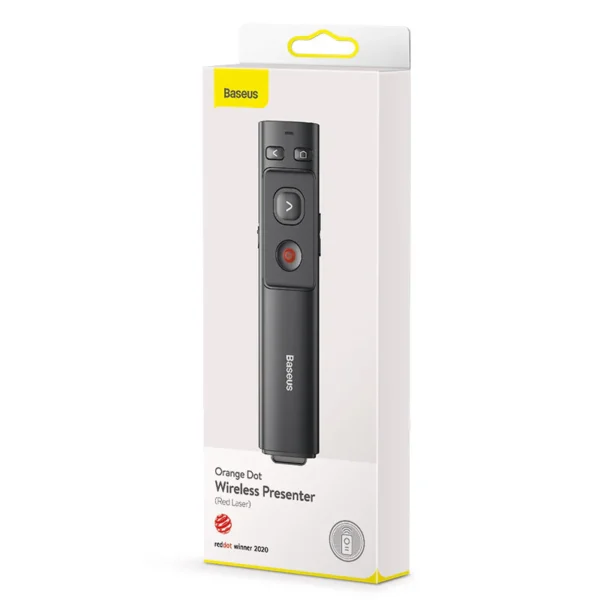 Baseus Orange Dot Wireless Presenter (Red Laser) Grey No battery ACFYB-B0G