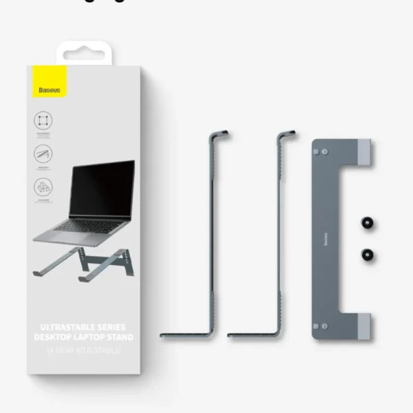 Baseus UltraStable Desktop Laptop Stand – 4-Gear Adjustable, Space Grey B10053100811-00