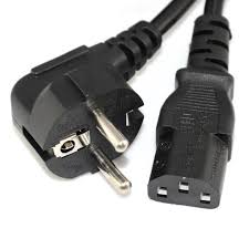 Computer Power Cable Cord – 1.5m for Desktops, PC, Printers, and Monitors