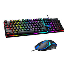 G12 GLOW Wired Gaming Keyboard Mouse Set – Backlit Gaming Combo Stylish RGB Glow Lighting