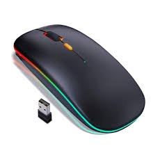 Hawk HK01 Bluetooth Dual-Mode Rechargeable RGB Silent Click Mouse – Stylish and Efficient