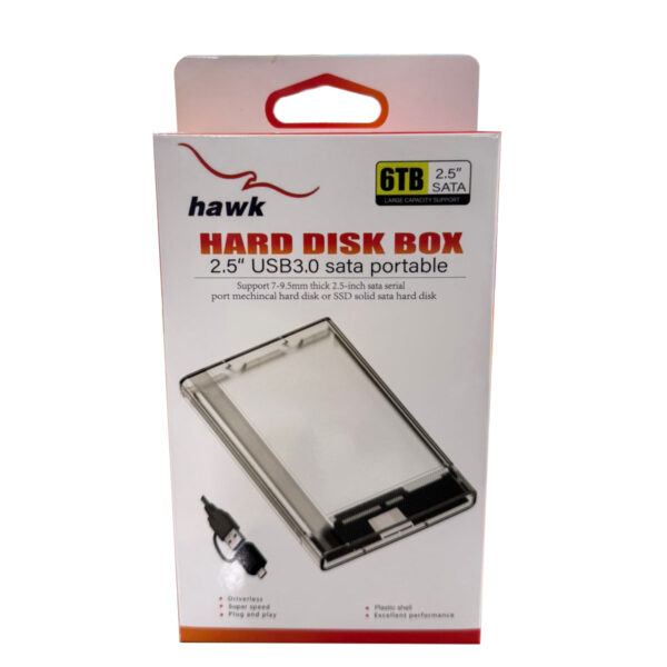 HAWK 2.5 USB3.0 HDD Case Crystal