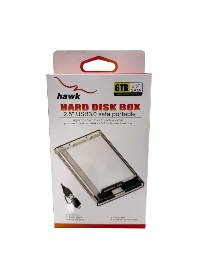 HAWK 2.5 USB3.0 HDD Case Crystal