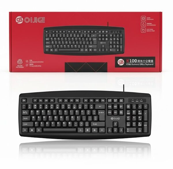 OIJIGE K100 Wired Keyboard 104K