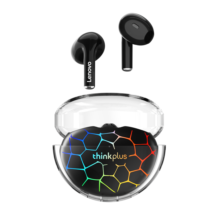 Lenovo LP80 Pro TWS Bluetooth Headphones – RGB, Low Latency, Wireless (Black)