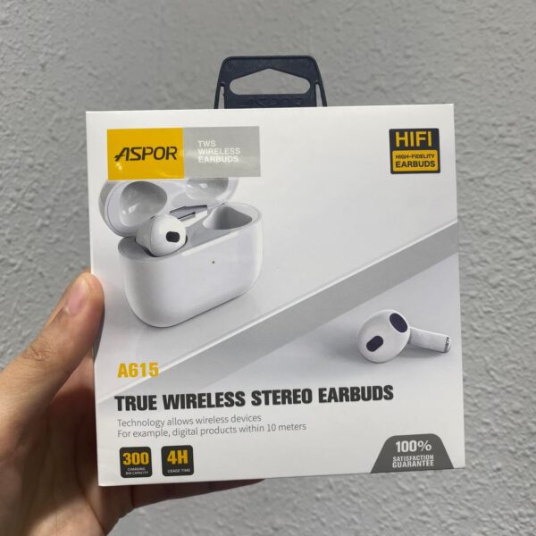 ASPOR A615 AirPods 3 with HIFI Surround Sound, Bluetooth 5.1, Wireless Charging