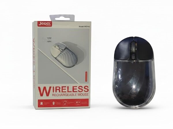 JEDEL WD139 Rechargeable Wireless + Bluetooth Double Mode and Rechargeable Gaming Mouse White