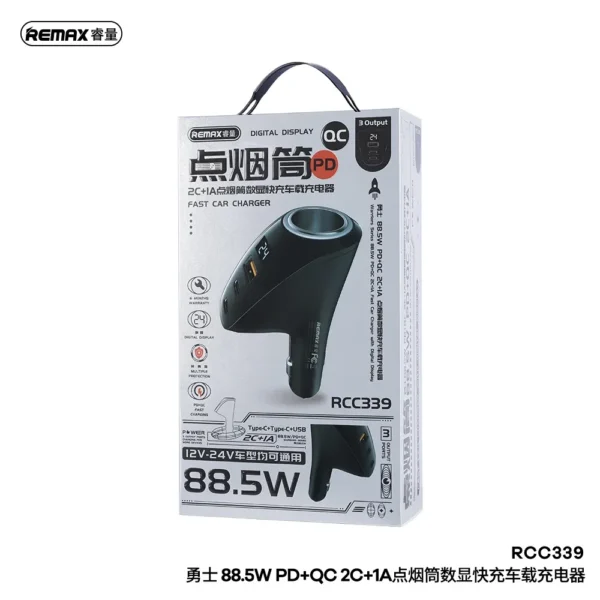 REMAX RCC339 88.5W PD+QC Car Charger