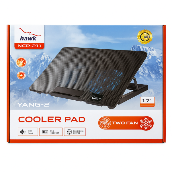 HAWK 211 Dual Fan Laptop Cooling Pad