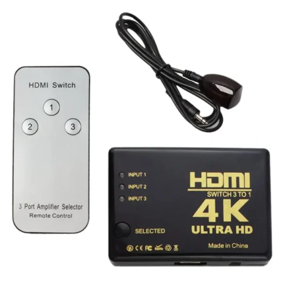 HDMI Switch 3 Port 2K4K Ultra HD Hub