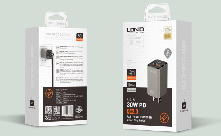 LDNIO A2527C 30W Foldable Fast Charger