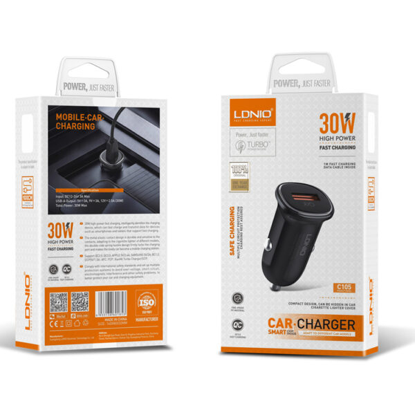 LDNIO C105 30W QC3.0 Car Charger