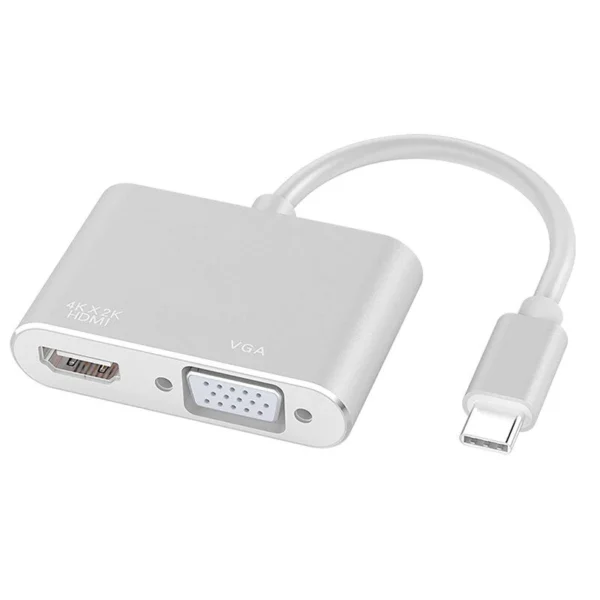 USB31 Type C to VGA HDMI 4K Adapter