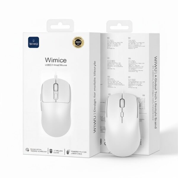 WIWU WM111 White 6Btn USB Mouse