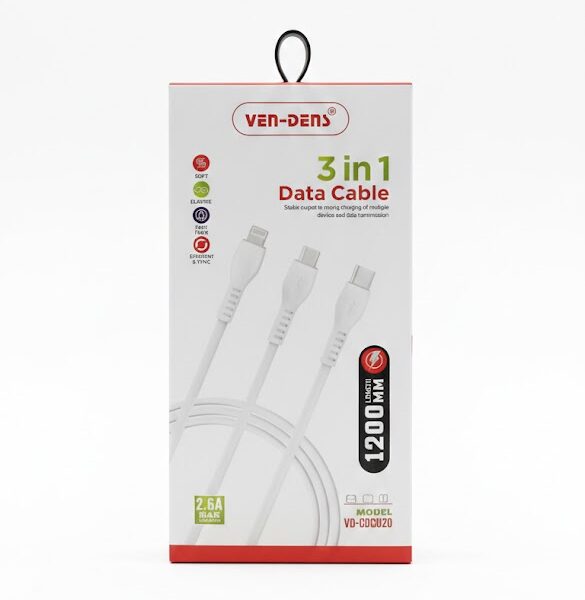 VEN DENS VD DC0020 3IN1 USB CABLE