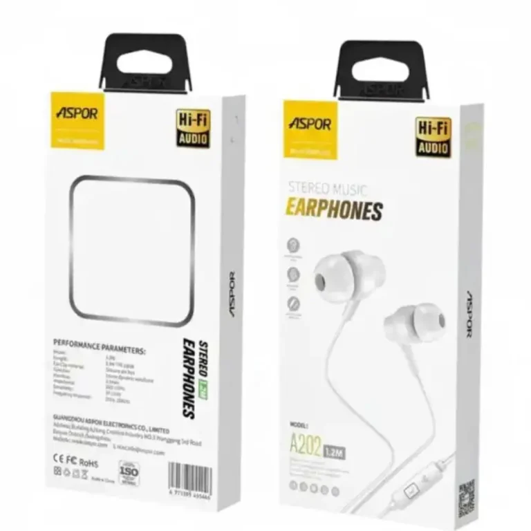 Aspor A202 Wired Earphones Pakistan with smart surround sound