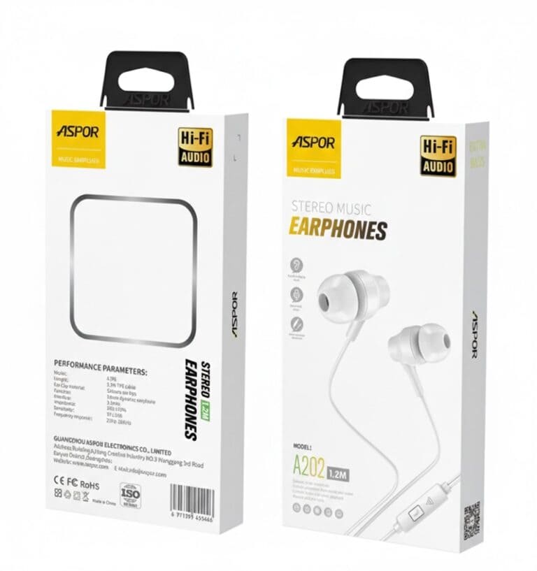 Aspor A202 3.5mm Earphone 2026