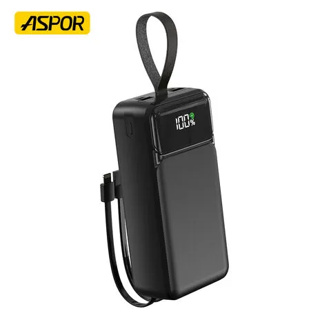 Buy ASPOR A317 30000mAh Power Bank Pakistan with Built-in Cable