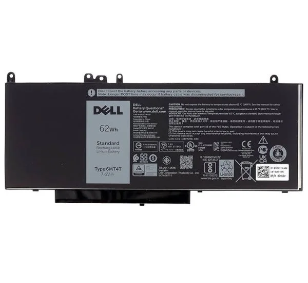 Dell Latitude E5250 E5270 E5450 E5470 E5550 E5570 6MT4T 62Wh Laptop Battery